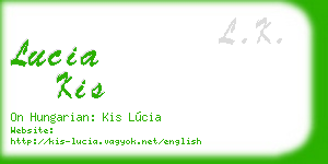 lucia kis business card